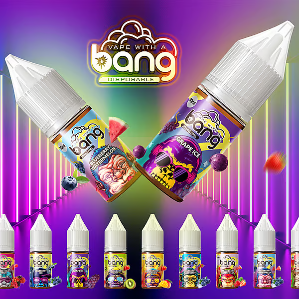 Bang 20ml Vape Oil - 2% Nicotine - 12 Bold Flavours - Perfect for Open-System Vapes