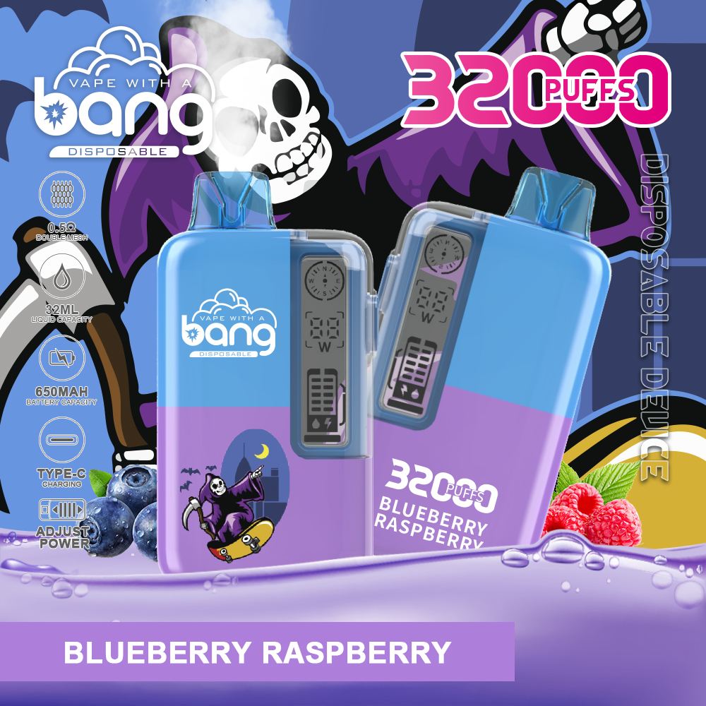 Bang 32000 Electronic Cigarette: 32000 Puffs, 12 Flavors, 650mAh Battery
