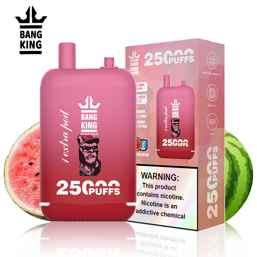 Bang King 25000 Puffs Dual Pods Disposable Vape - 46ml E-Liquid, 650mAh Battery, 12 Flavors