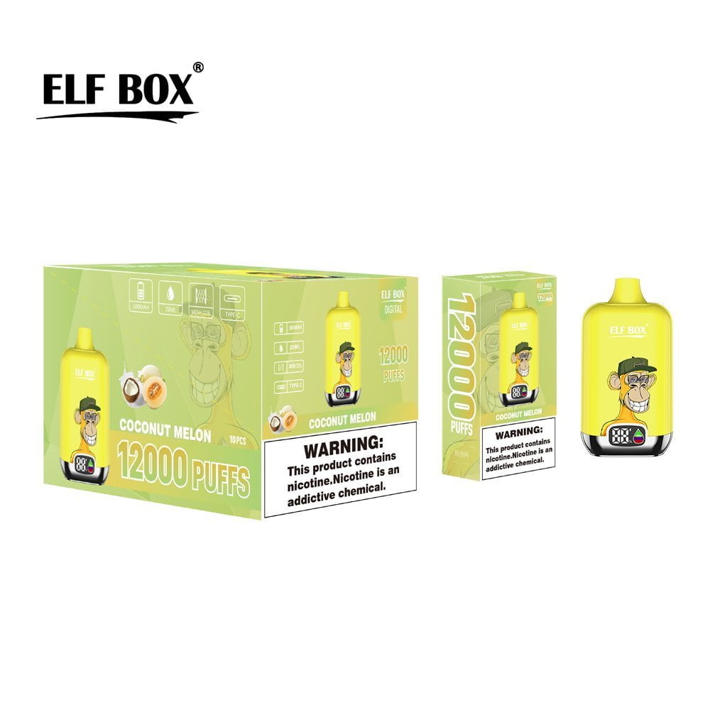 ELF Box Digital 12000 Puffs Disposable Vape - 0%/2%/3%/5% Nicotine - Bulk Wholesale Supplier