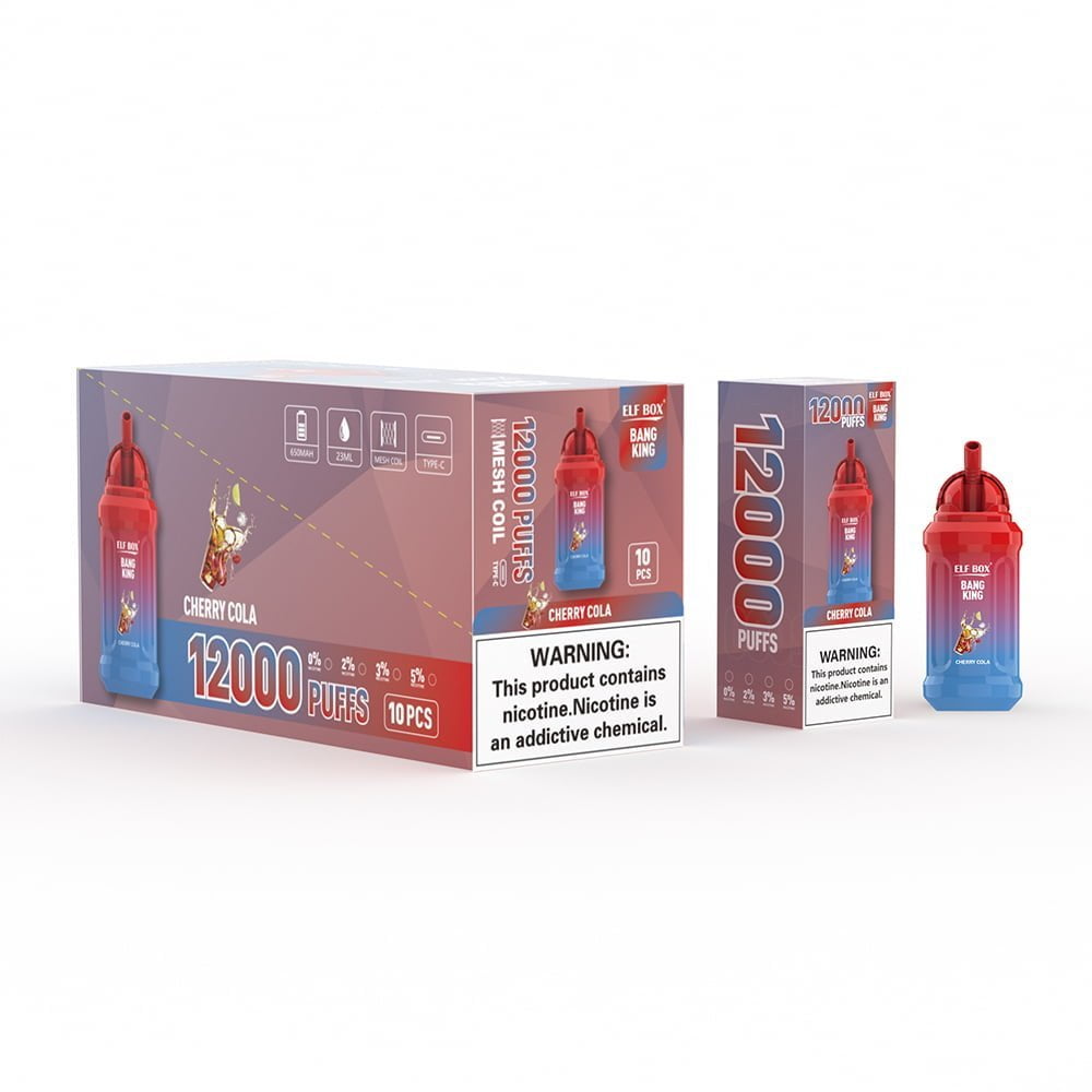 Elfbox Bk 12000 Puff Rechargeable Disposable Vape - High-Capacity, Mesh Coil, Customizable Nicotine Strengths