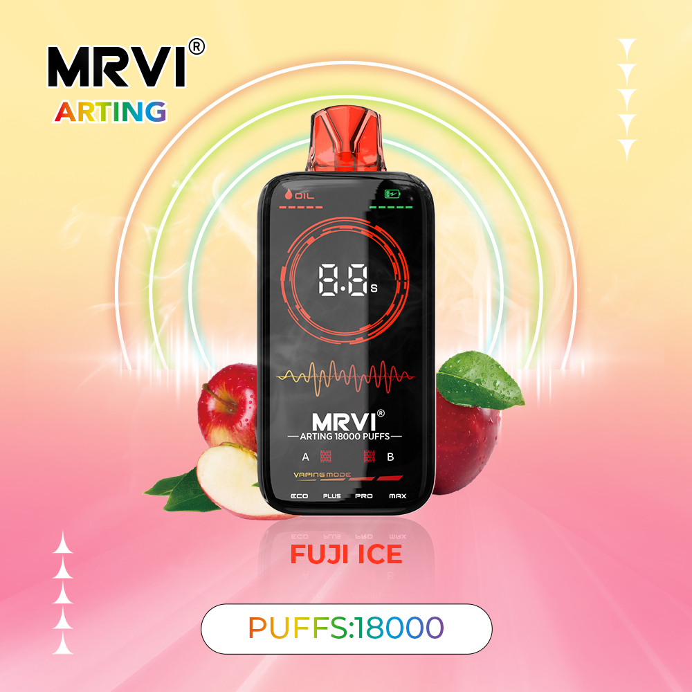 Mrvi Arting 18000 Puffs E-Cigarette - 26ml E-Liquid, 600mAh Battery, 4 Heating Modes, Dual Mesh Coil