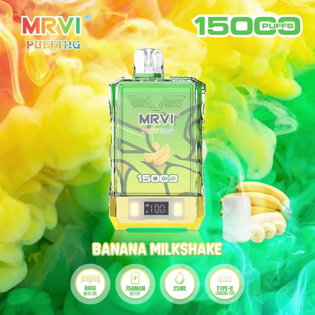 Mrvi Puffing 15000 - 15000 Puffs, 750mAh Battery, 25ml E-Liquid, DUAL Mesh Coil, Type-C Charging