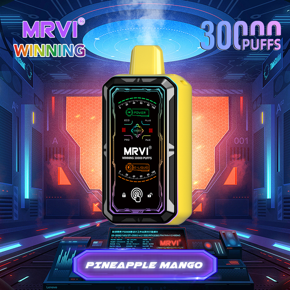 Mrvi Winning 30000 Puffs Disposable Electronic Cigarette - 35ml E-Liquid, 800mAh Battery, USB-C Fast Charging, Dual Mesh Coil, Four Heating Modes