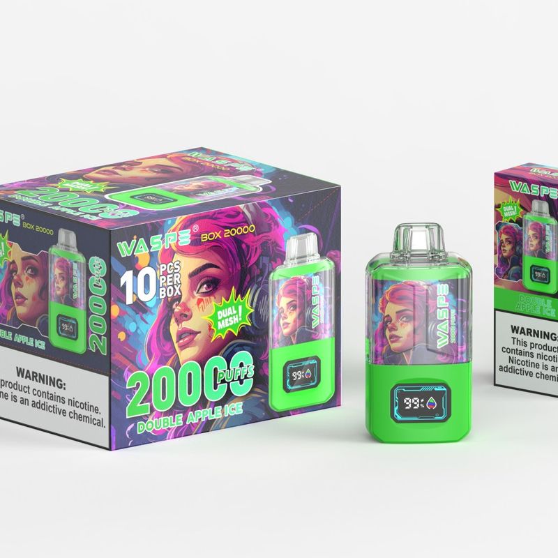 Waspe 20000 Disposable Vape - 20000 Puffs, Dual Mesh Coil, 12 Flavors, 0%/2%/3%/5% Nicotine