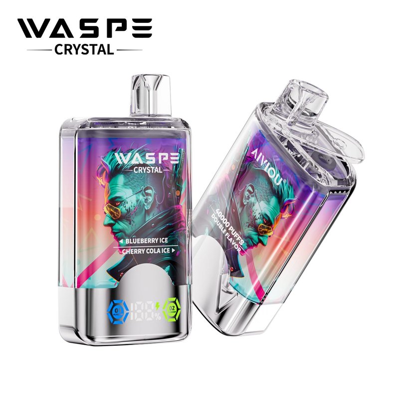 Waspe Crystal 40000 Puffs Disposable Vape - 40000 Puffs, Dual Flavor, 12 Exciting Flavors, 0%/2%/5% Nicotine