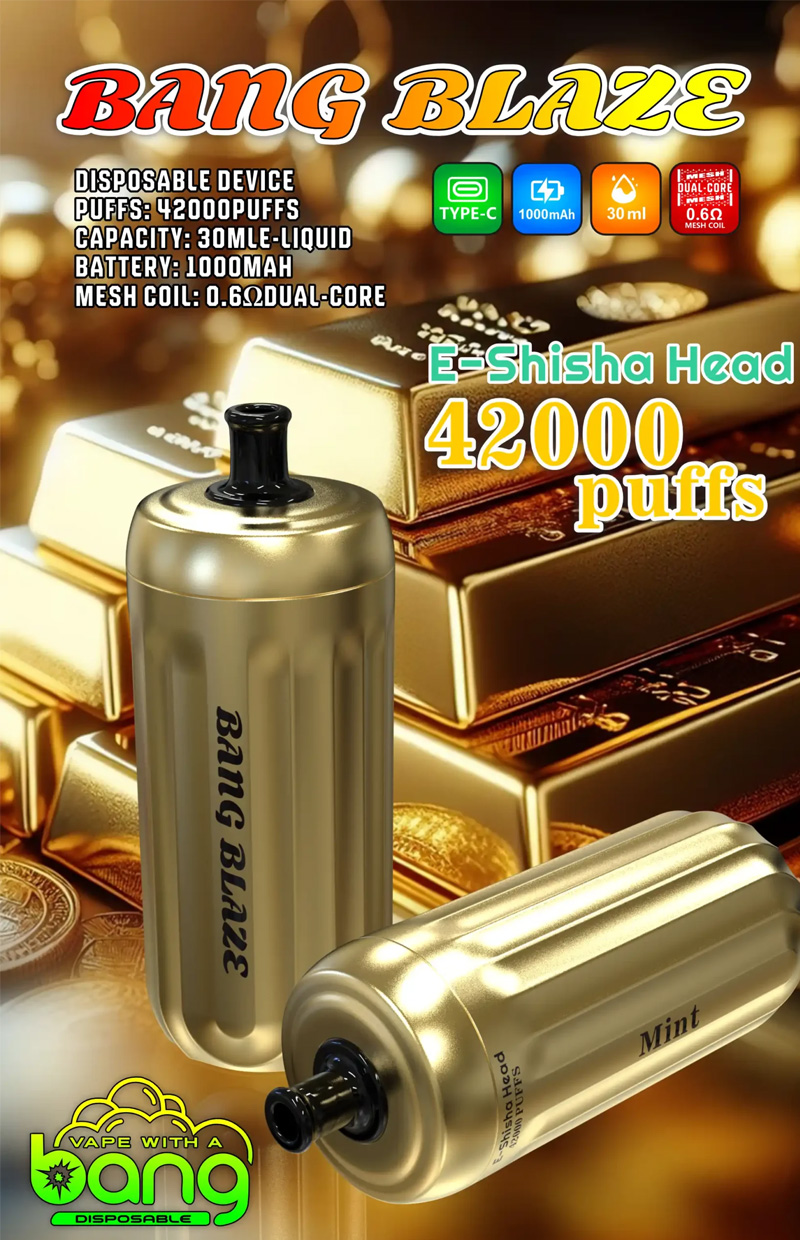 Bang Blaze 42000 Disposable Vape: Up to 42,000 Puffs, 12 Flavors, 1000mAh Battery